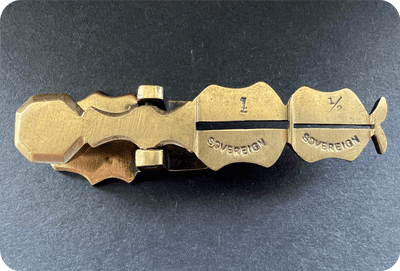 Antique Rare Brass Sovereign Rocker  Coin Scale