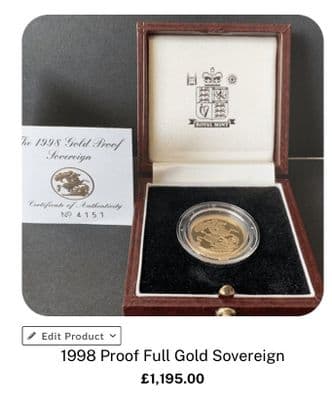 Special Order 1998 Proof ,2002,2004,2006 boxed bullion
