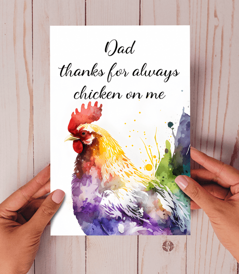 Dad, thanks for always chicken on me