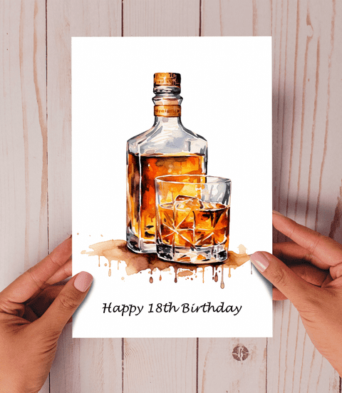 Happy 18th  Birthday Whisky Card