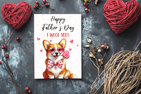 Happy Father's Day I woof you Corgi