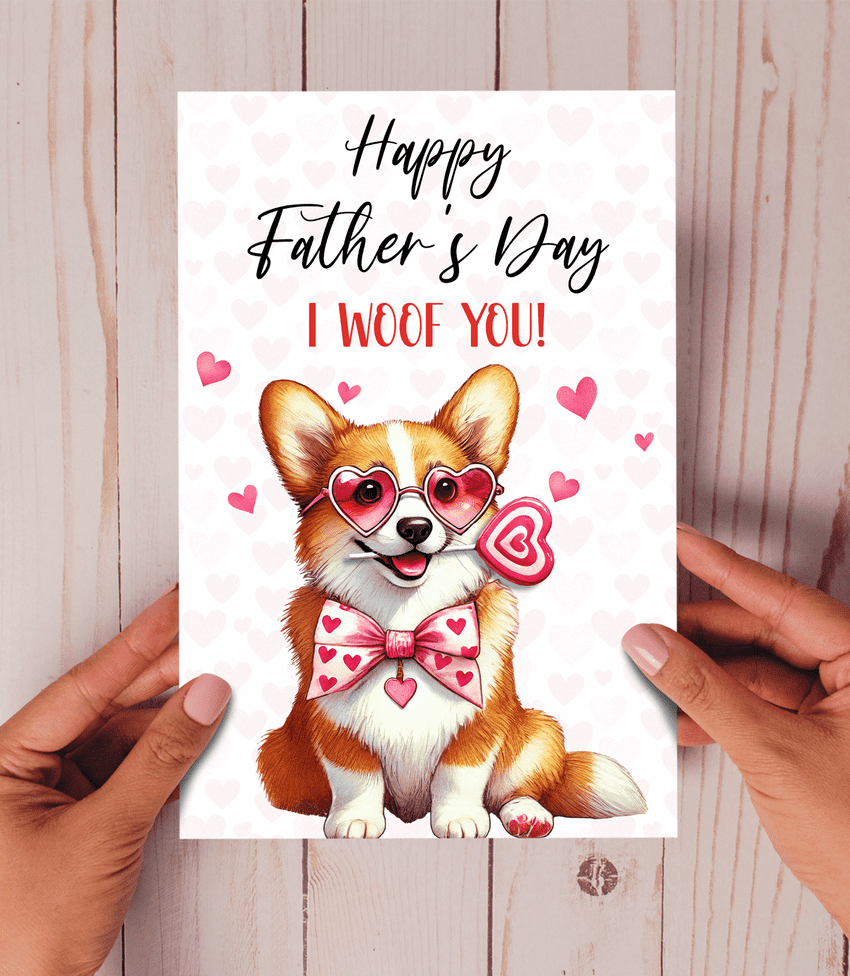 Happy Father's Day I woof you Corgi
