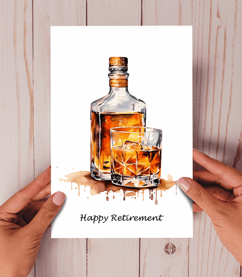 Happy Retirement Whiskey Bottle