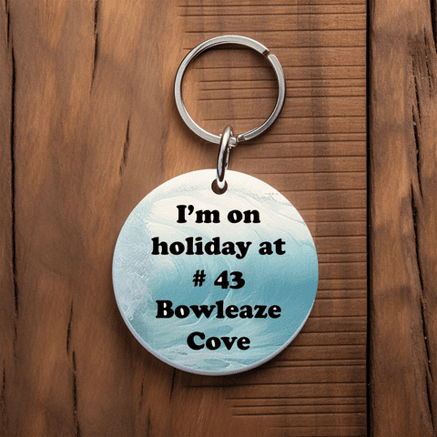 I'm on Holiday at # - Custom Number & Park Location Tag