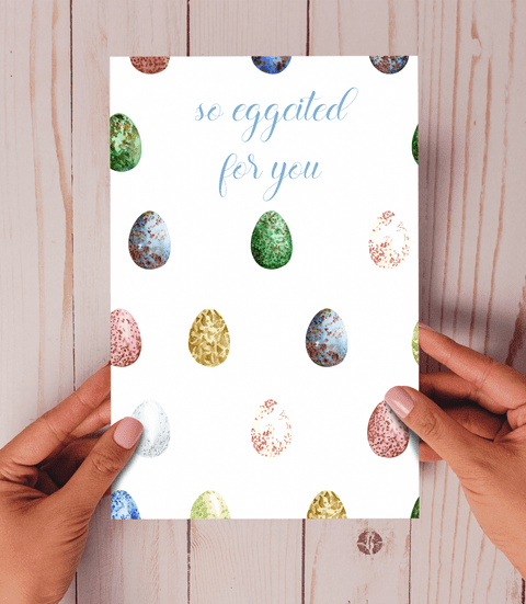 Mini Birds Egg - So Eggcited for you Card