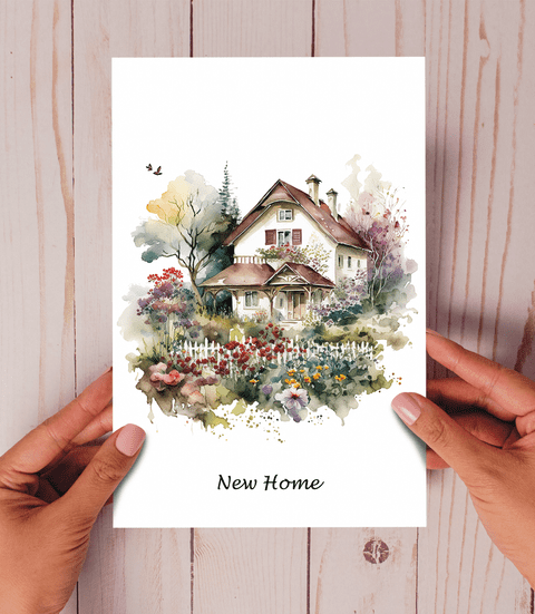 New Home Cute Country House Card