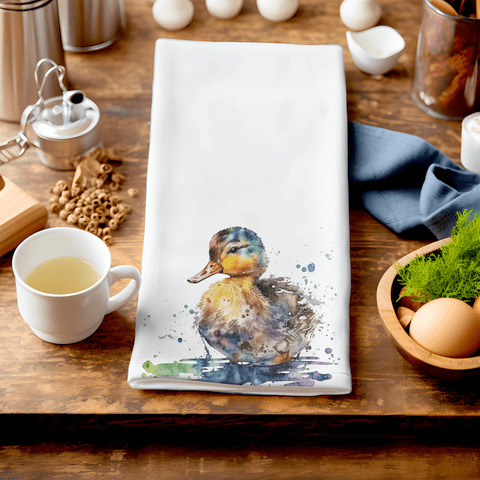 Rainbow Duck Tea Towel