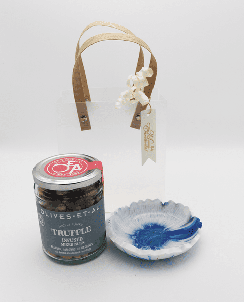 Truffle Nut Gift Bag with Food-Safe Resin Nibble Dish
