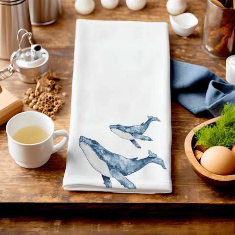 Whale Tea Towel