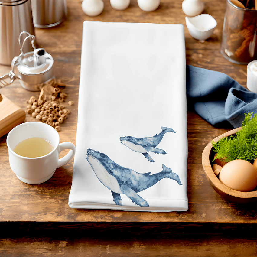 Whale Tea Towel