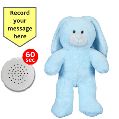 10 inch Blue Bunny - Recordable Bear - Baby Heartbeat Bear