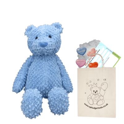 10 inch Blue Flopsy Teddy - DIY Bear Kit no-sew