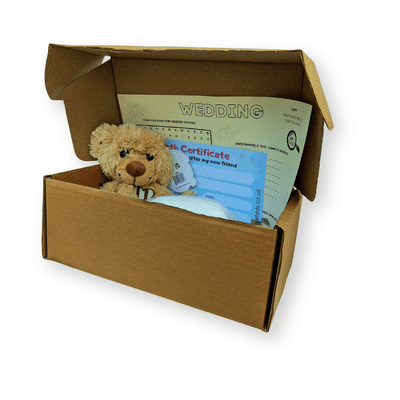 10 inch Brown Cuddles Bear - Children's Wedding Activity Box