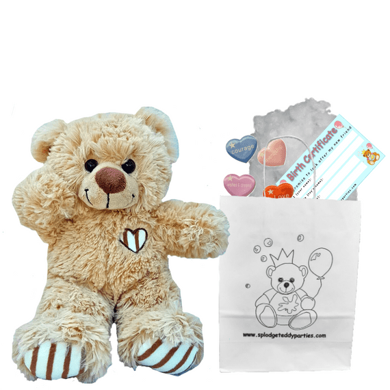 10 inch Brown Cuddles Bear - DIY Bear Kit no-sew