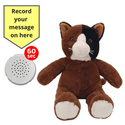 10 inch Calico Cat - Recordable Bear - Baby Heartbeat Bear