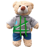 10 inch Crocodile Hoodie & Jeans - Teddy Bear Clothes