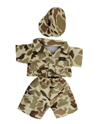 10 inch Desert Brown Army Uniform - Teddy Bear Clothes