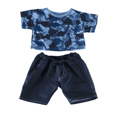 10 inch Dinosaur T-Shirt & Jeans - Teddy Bear Clothes