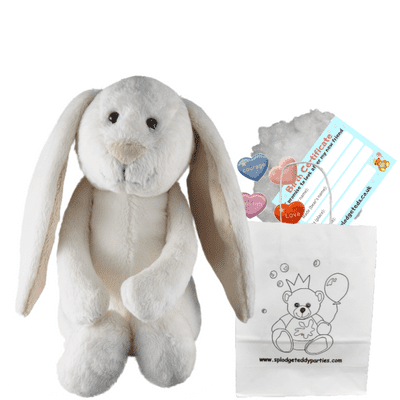 10 inch Flopsy White Bunny - DIY Bear Kit no-sew