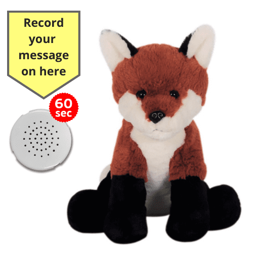 10 inch Fox Recordable Bear Baby Heartbeat Bear