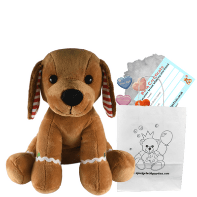 10 inch Gingerbread Dog - DIY Bear Kit no-sew