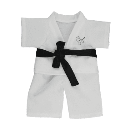 10 inch  Karate with Black Belt Outfit - Teddy Bear Clothes