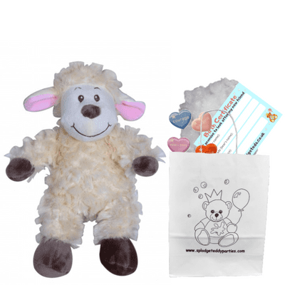 10 inch Lamb with bow - Bear Making Kit