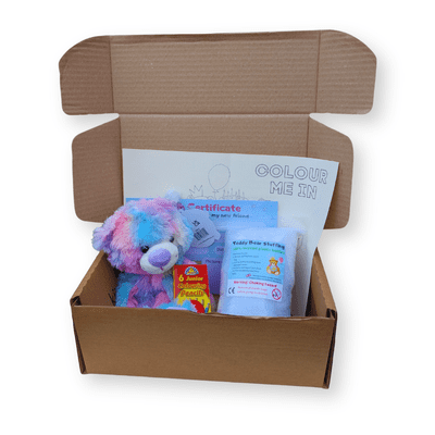 10 inch Magical Rainbow Bear - Wedding Favour Activity Box