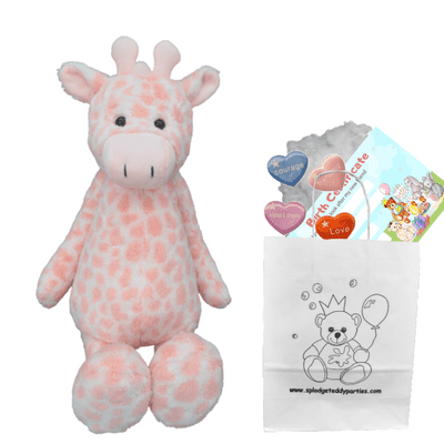10 inch Pink Flopsy Giraffe - DIY Bear Kit no-sew