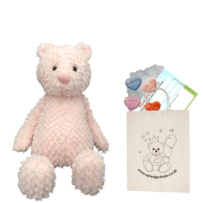 10 inch Pink Flopsy Teddy - DIY Bear Kit no-sew