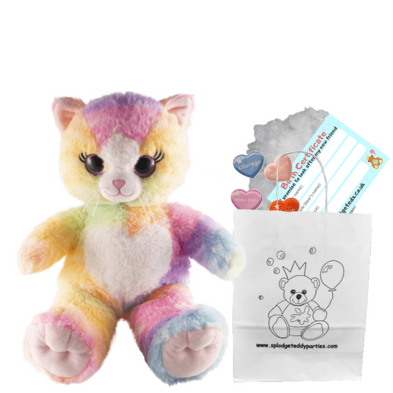 10 inch Rainbow Cat - DIY Bear Kit no-sew