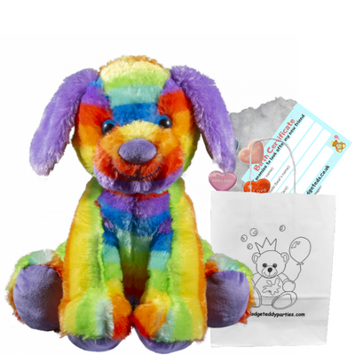 10 inch Rainbow Dog - DIY Bear Kit no-sew