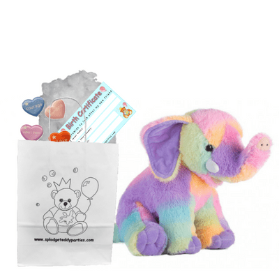 10 inch Rainbow Elephant - DIY Bear Kit no-sew