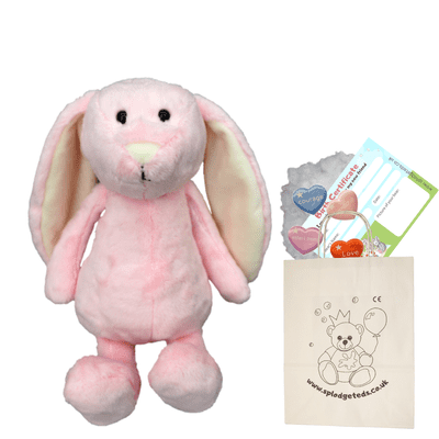 10 inch Rosy the Flopsy Pink Bunny - DIY Bear Kit no-sew