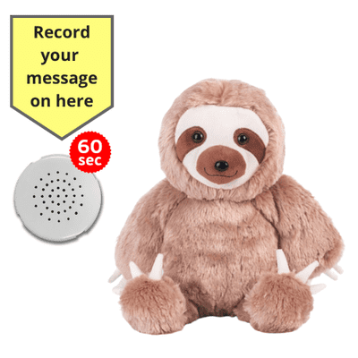 10 inch Sloth - Recordable Bear - Baby Heartbeat Bear