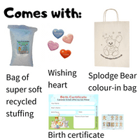 10 inch White Fluffy Unicorn - Bear Making Kit