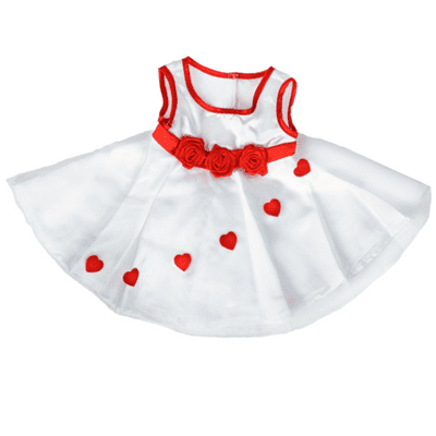 16 inch Adorable Hearts Dress - Teddy Bear Clothes
