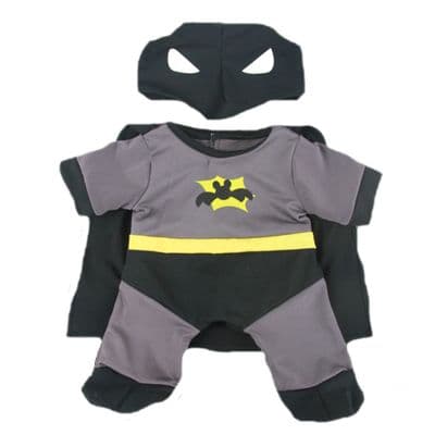 16 inch All-in-one Batbear Outfit with mask - Teddy Bear Clothes