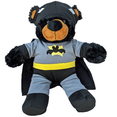 16 inch Batbear Black Teddy Gift - Ready Dressed Bear