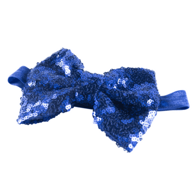 16 inch Big Sequined Blue Bow - Teddy Bear Accessories