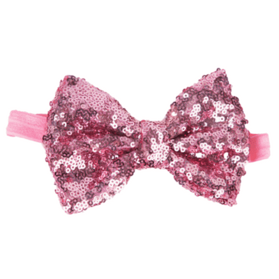 16 inch Big Sequined Pink Bow - Teddy Bear Accessories