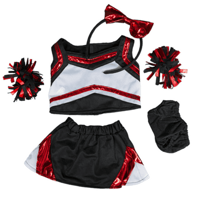 16 inch Black and Red Cheerleader Outfit - Teddy Bear Clothes - SPECIAL PRICE