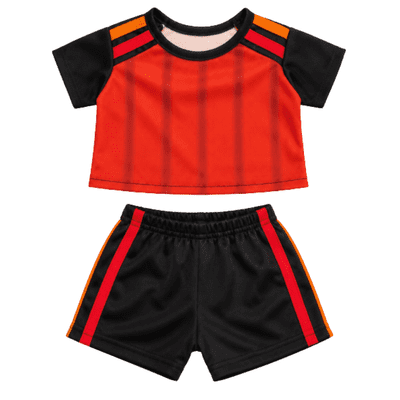16 inch Black and Red Football Outfit - Teddy Bear Clothes
