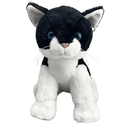 16 inch Black and White Cat - Build a Teddy Bear Kit