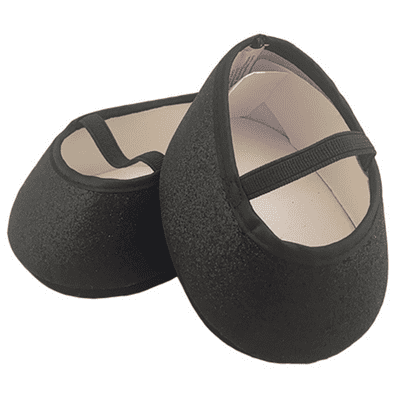 16 inch Black Sparkle Dress Shoes - Teddy Bear Clothes