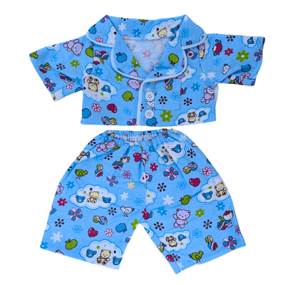16 inch Blue Cute PJ Pyjamas - Teddy Bear Clothes
