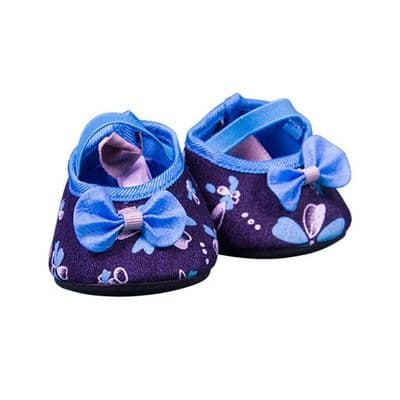 16 inch Blue Floral Denim with Blue High Heel Shoes - Teddy Bear Clothes - CLEARANCE