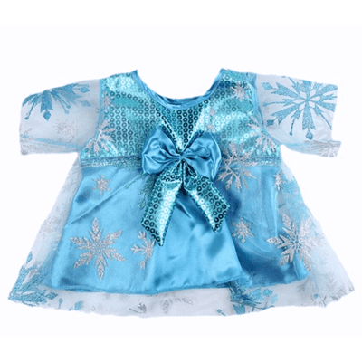 16 inch Blue Snowflake Dress - Teddy Bear Clothes