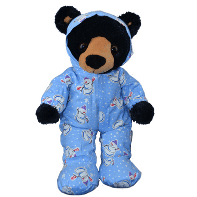 16 inch Blue Snowman Onesie Sleeper - Teddy Bear Clothes