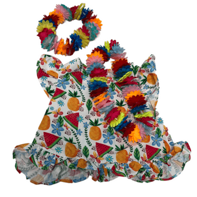 16 inch Bright Hawaii Dress & Lei - Teddy Bear Clothes
